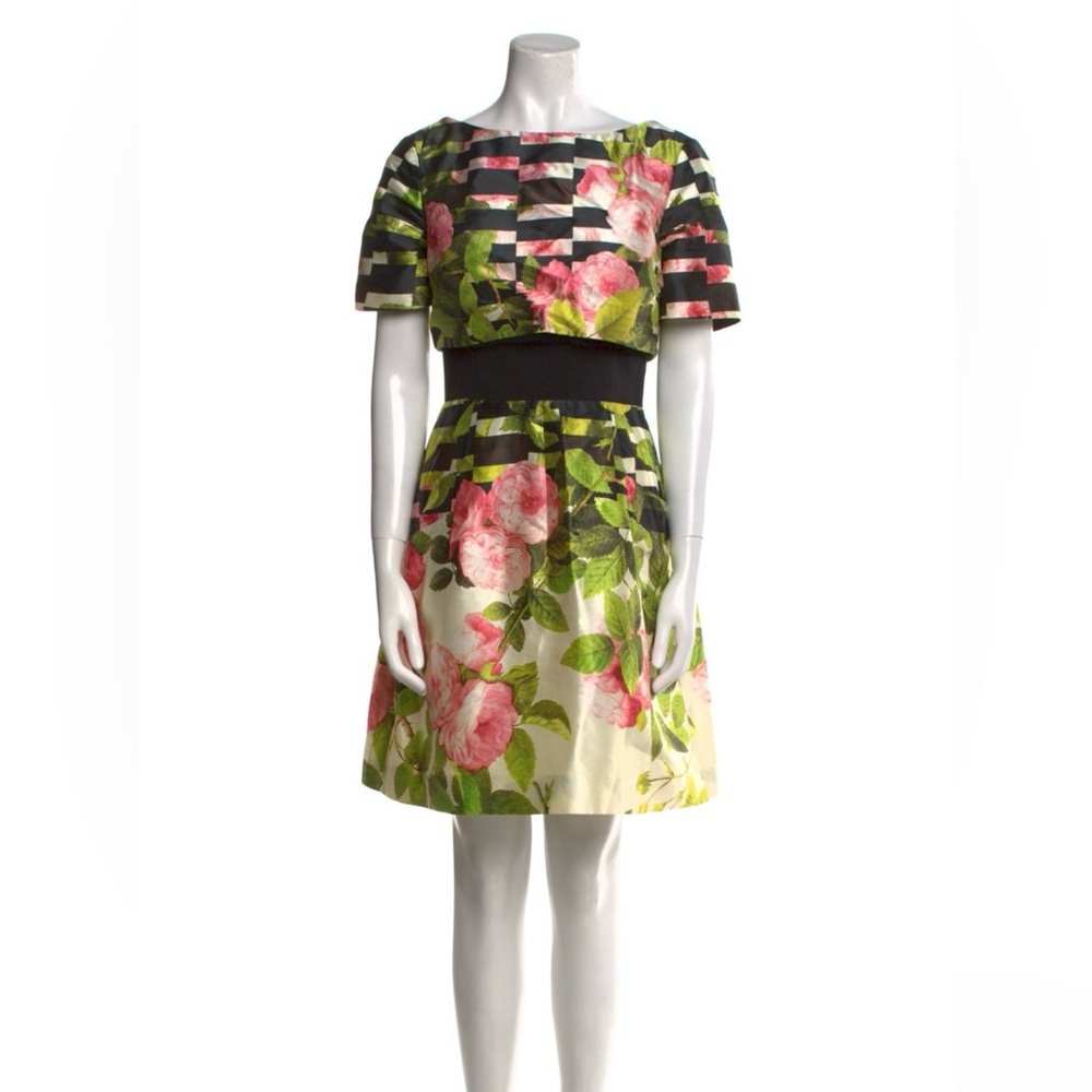 Oscar de la Renta Floral Patterned Dress